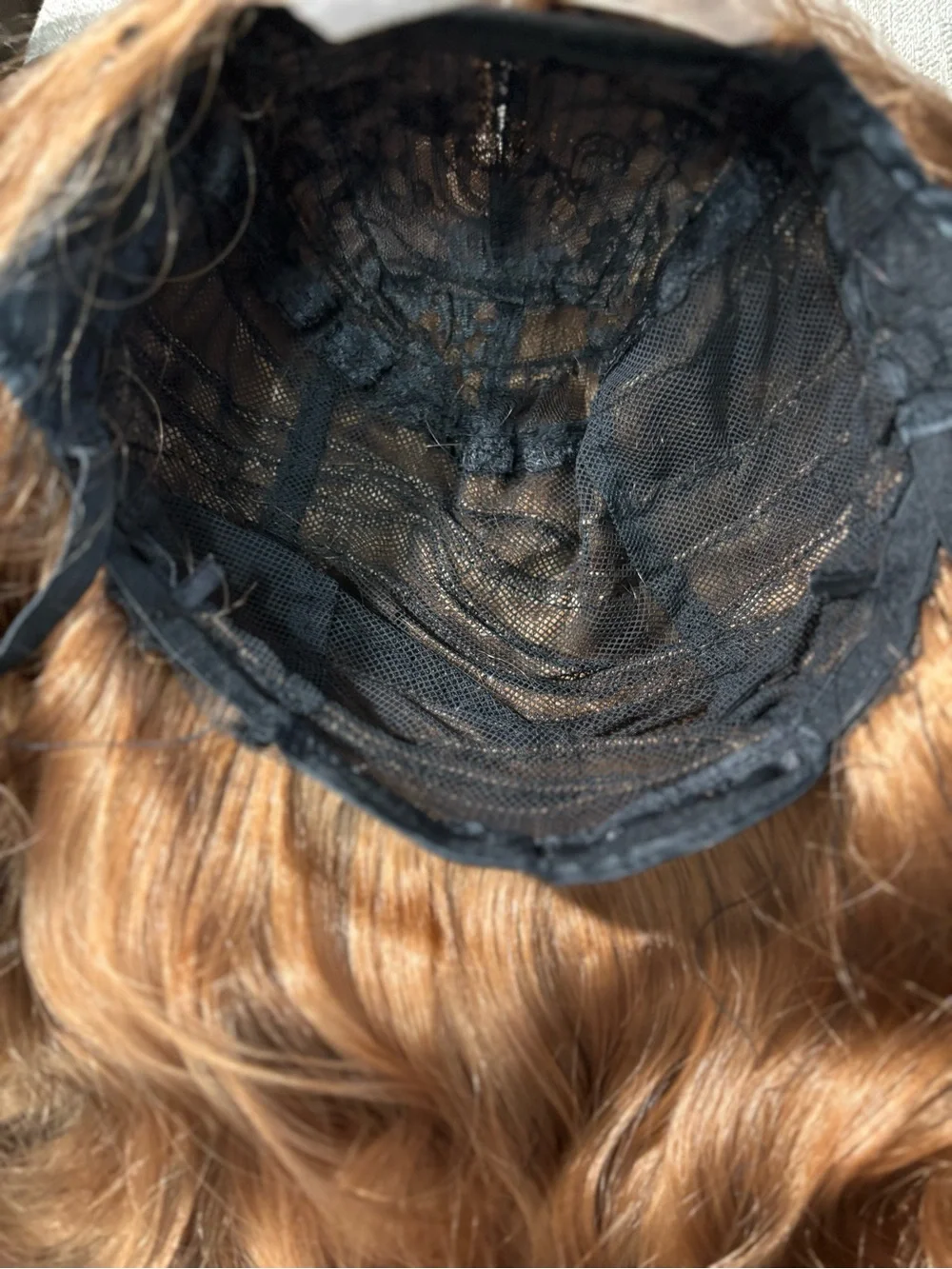 12 Inch Auburn Honey Blonde Wavy Lace Front Wig Heat Safe Hair Blend